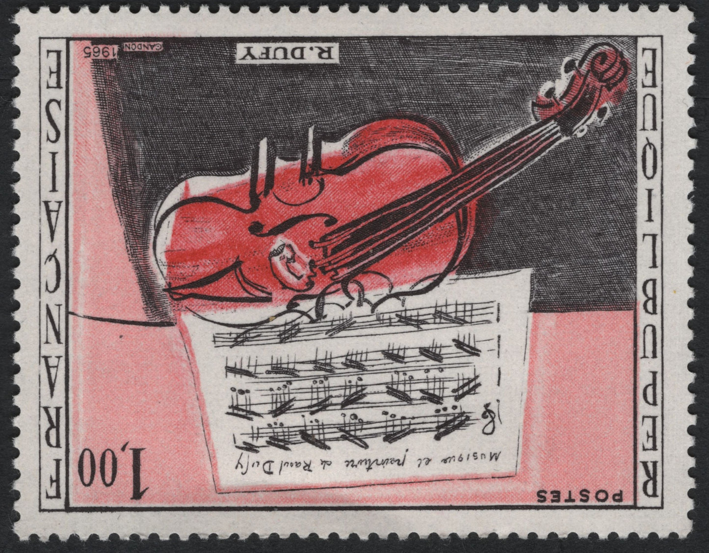 SCG7497 - France 1965 – “Violin and Music Score” by Raoul Dufy