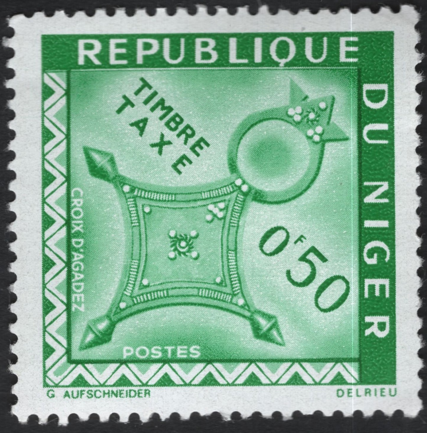 SCG11046 - Niger 0.50 Franc Taxe Stamp – Croix d’Agadez (Postage Due Issue)