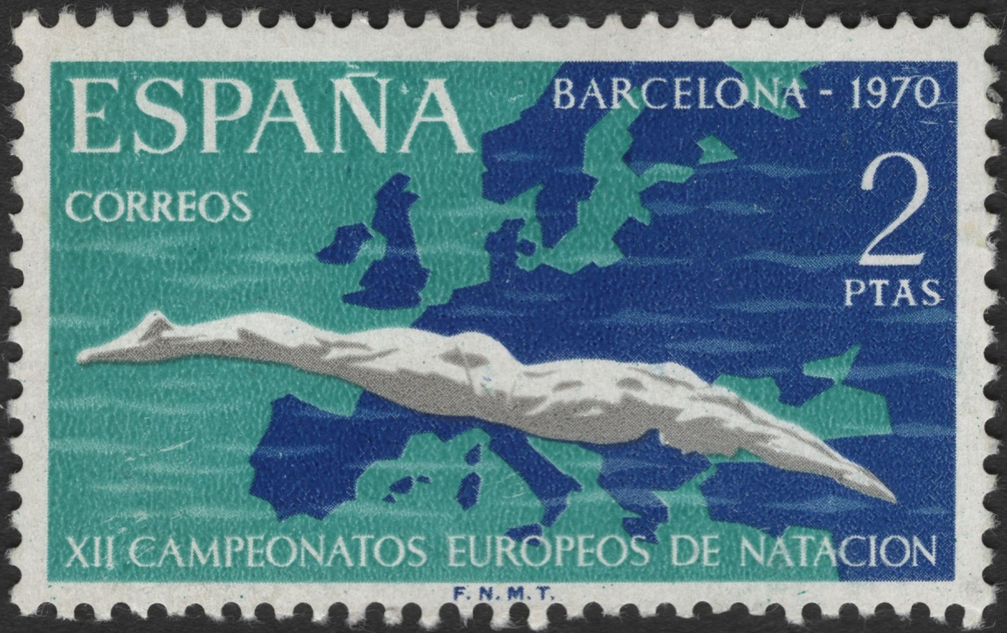 SCG2201 - Spain 1970 XII European Swimming Championships Stamp – Barcelona