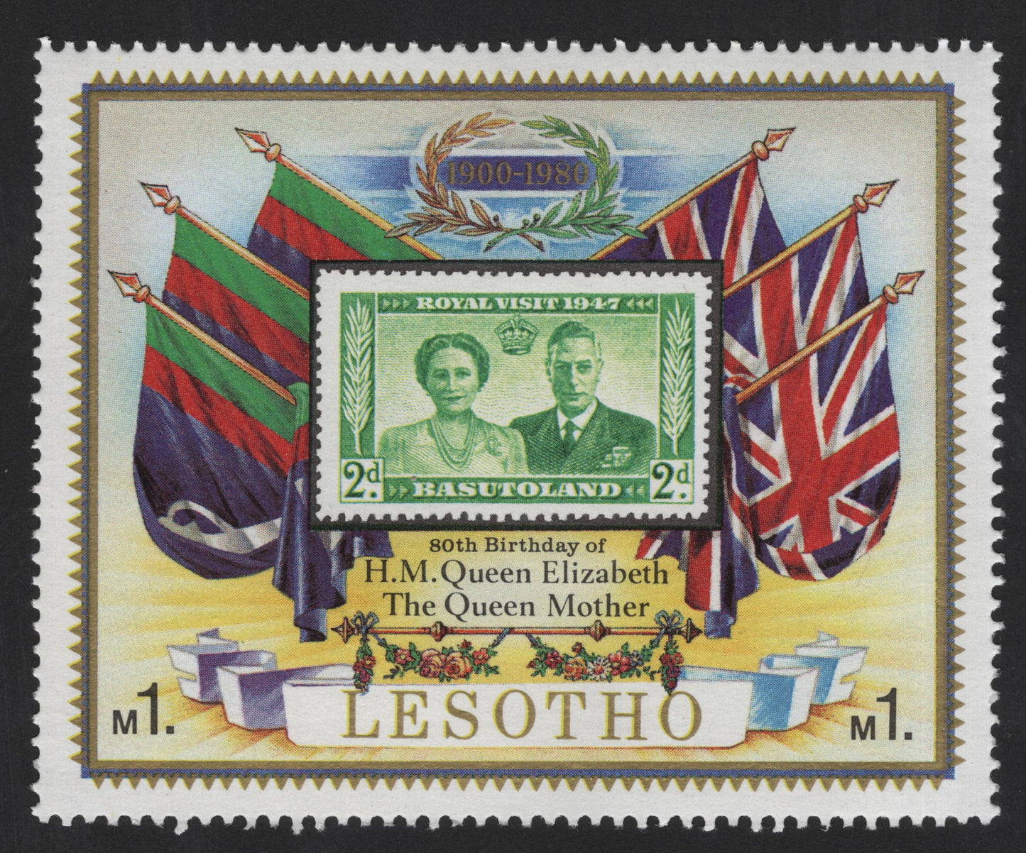 SCG13351 - Lesotho – 80th Birthday of Queen Elizabeth The Queen Mother (1900–1980)