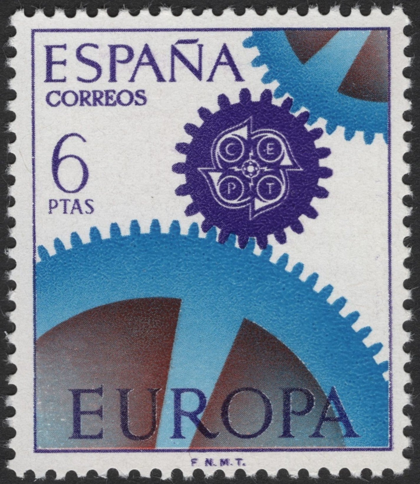 SCG2190 - Spain 1969 Europa CEPT Stamp – Gears of Unity