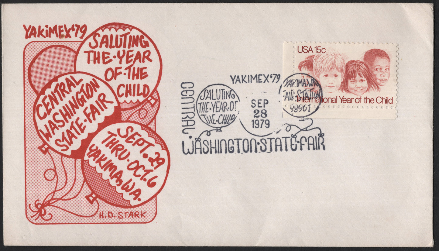 SCG9561 - USA 1979 Year of the Child – Yakimex ’79 Central Washington State Fair Special Event Cover (Yakima, WA)