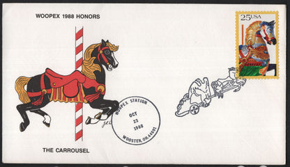 SCG9564 - USA 1988 WOOPEX “The Carousel” Special Event Cover