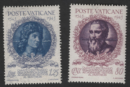 SCG11948 - Vatican City 1943 – 400th Anniversary of the Accademia dei Virtuosi al Pantheon (Artist Portrait Pair)