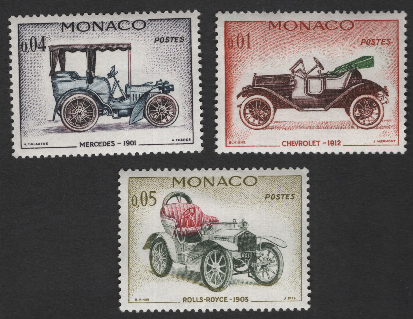 SCG11950 - Mercedes 1901, Chevrolet 1912, Rolls-Royce 1903 (Automobile Series)