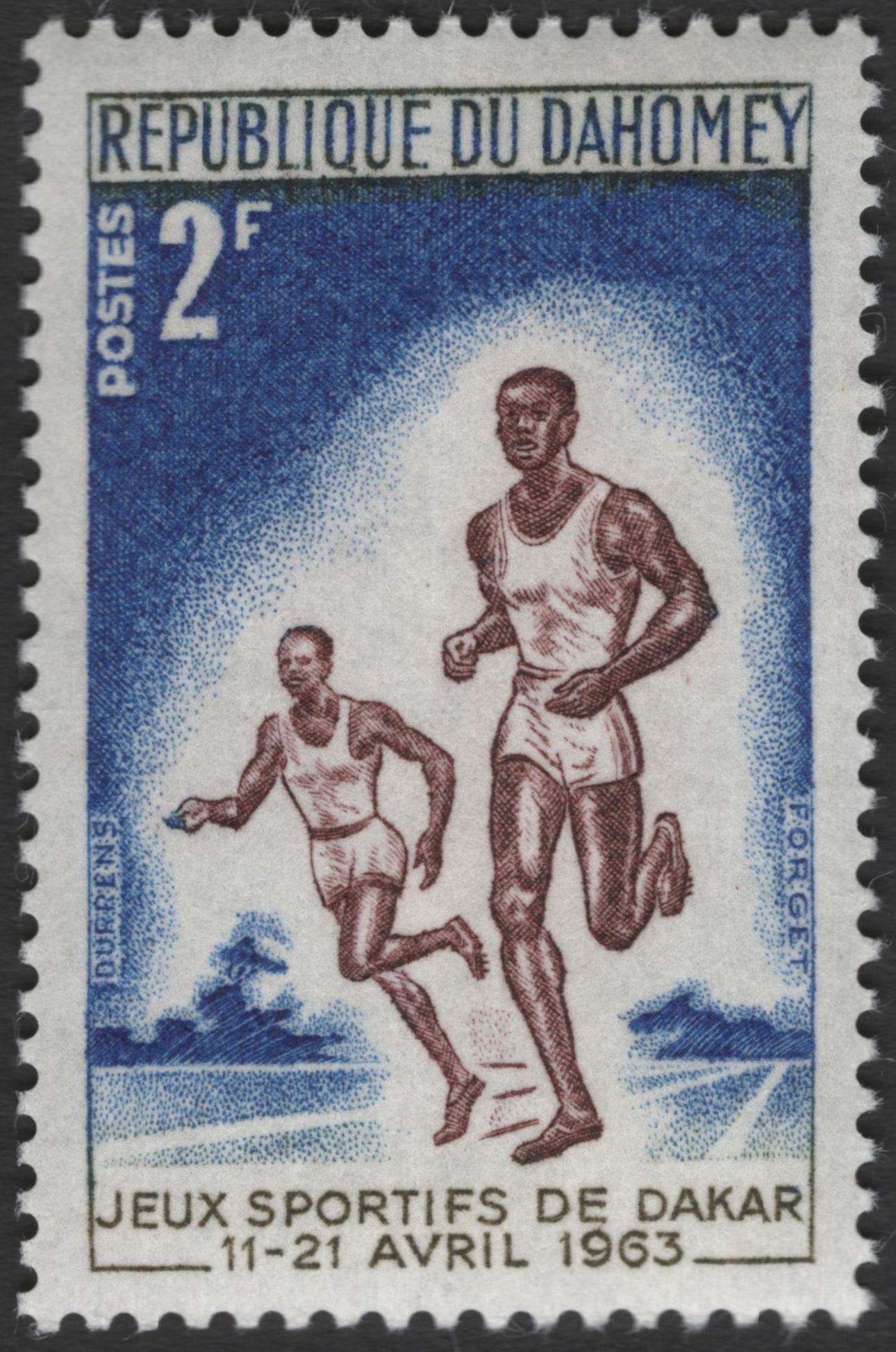 SCG11946 - Dahomey 1963 Dakar Games – Athletics & Boxing Commemorative Pair