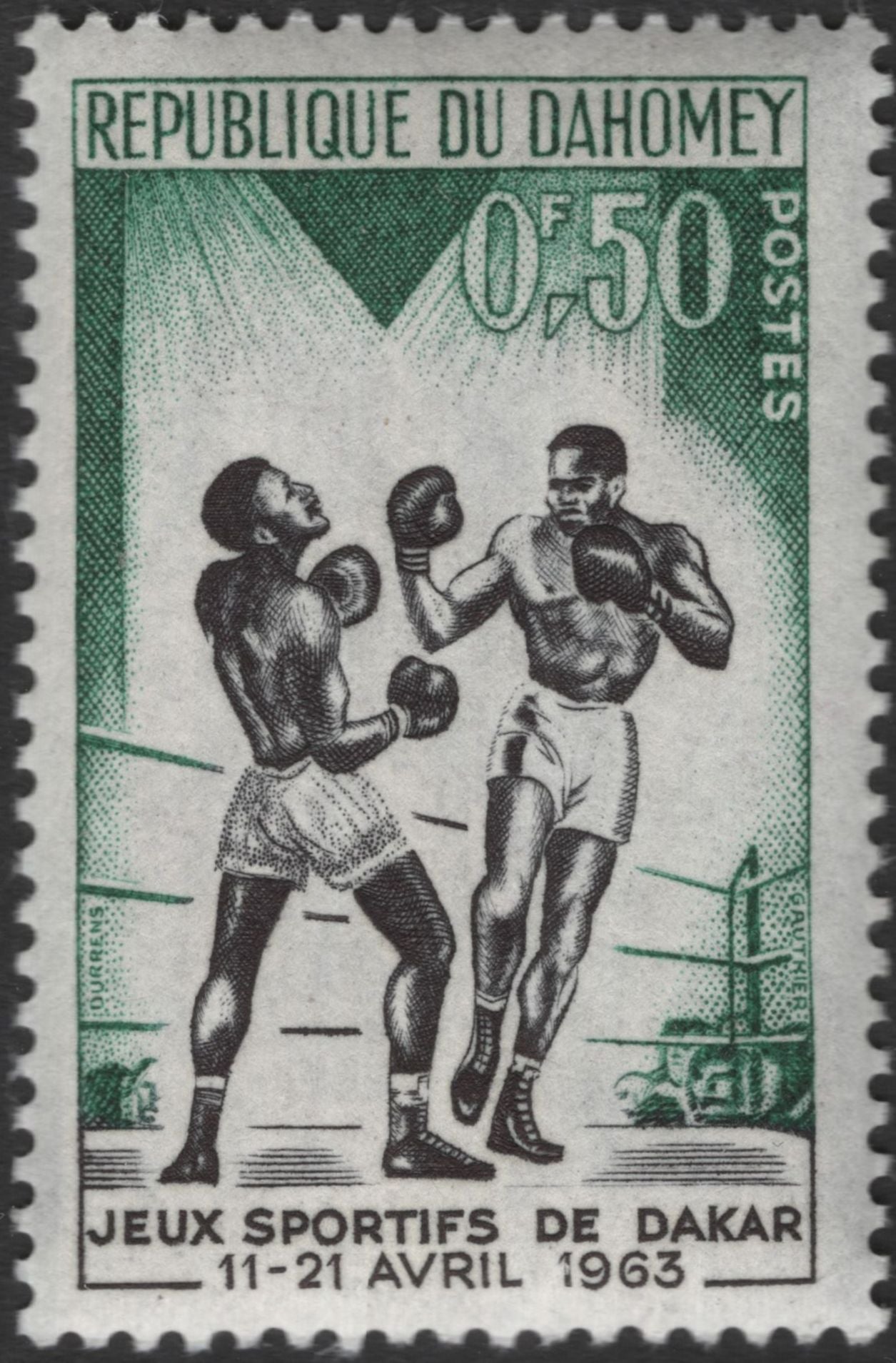 SCG11946 - Dahomey 1963 Dakar Games – Athletics & Boxing Commemorative Pair