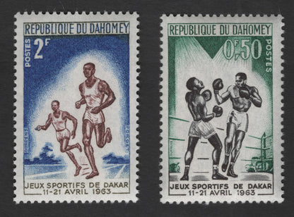 SCG11946 - Dahomey 1963 Dakar Games – Athletics & Boxing Commemorative Pair