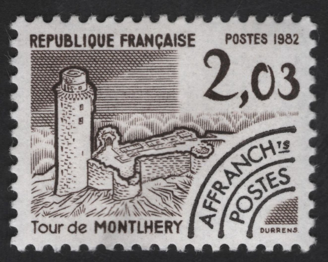 SCG13750 - France 1982 Historic Monuments – Tour de Montlhéry & Château d’If (Definitive Issue)