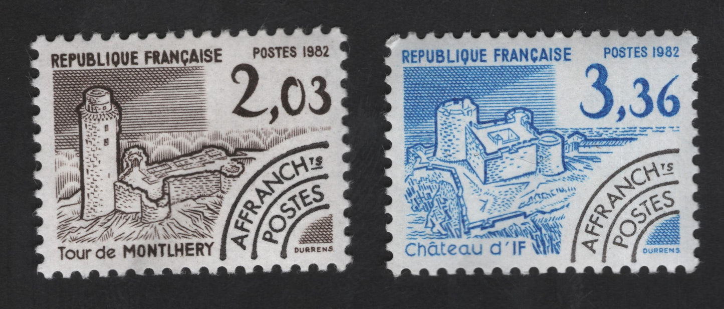SCG13750 - France 1982 Historic Monuments – Tour de Montlhéry & Château d’If (Definitive Issue)