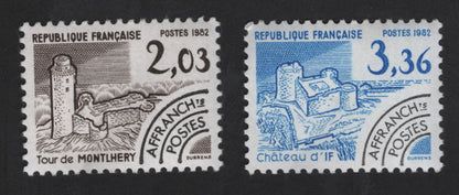 SCG13750 - France 1982 Historic Monuments – Tour de Montlhéry & Château d’If (Definitive Issue)