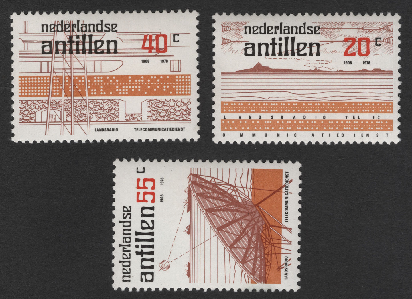 SCG11956 - Netherlands Antilles 1978 Telecommunications Service Commemorative Set