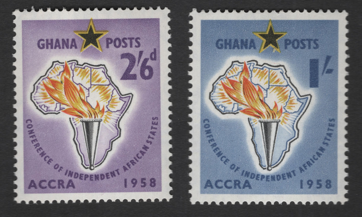 SCG11959 - Ghana 1958 Conference of Independent African States – Accra Commemorative Pair