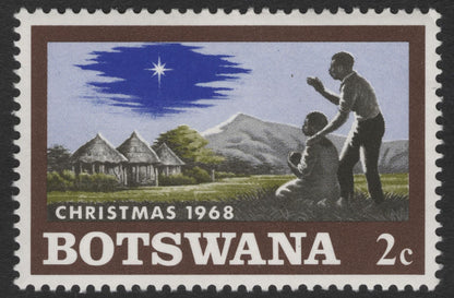 SCG11951 - Botswana 1968 Christmas – Star of Hope (1c & 2c Pair)