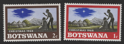 SCG11951 - Botswana 1968 Christmas – Star of Hope (1c & 2c Pair)