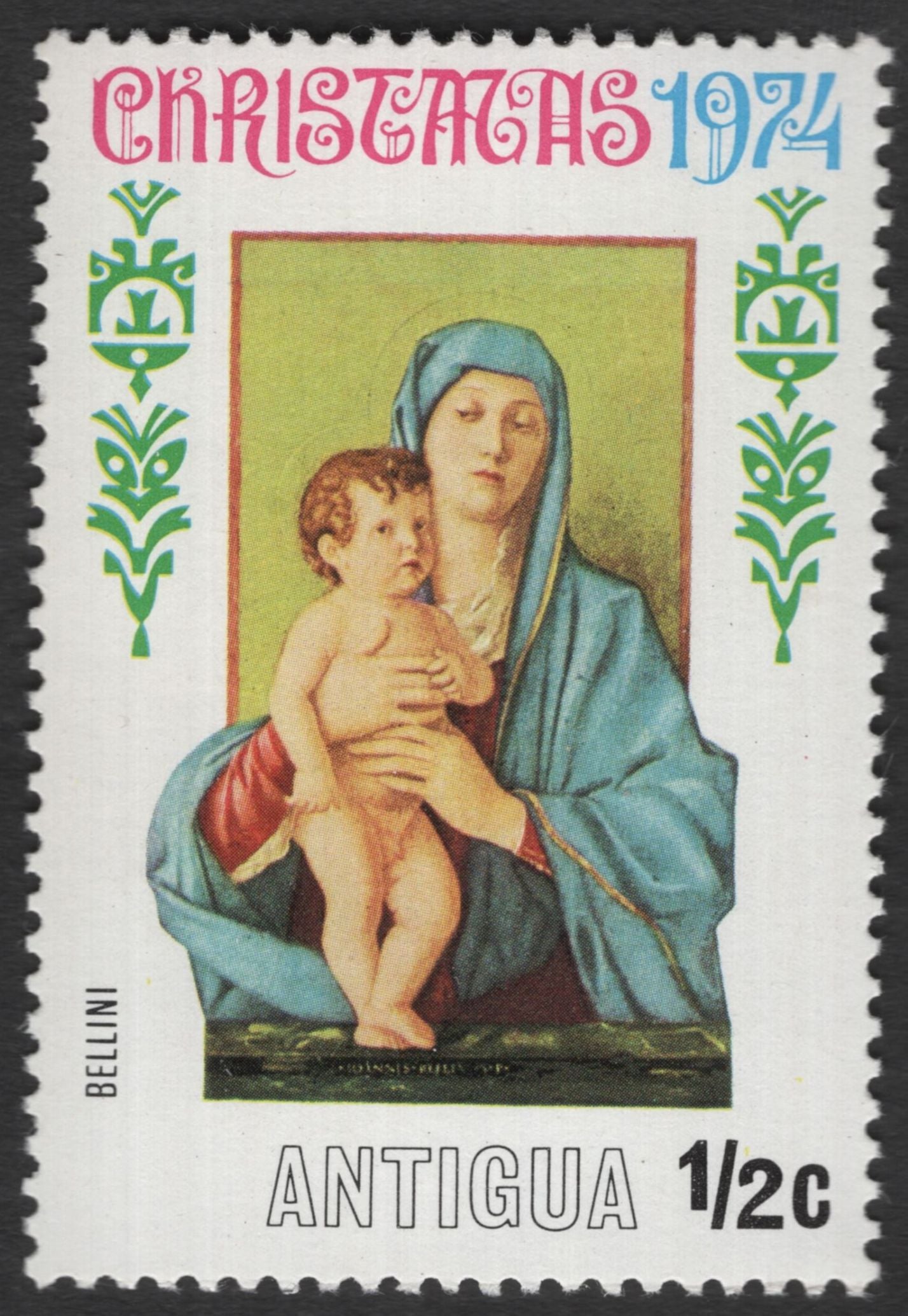 SCG11955 - Antigua 1974 Christmas – Madonna and Child Masterpieces Set