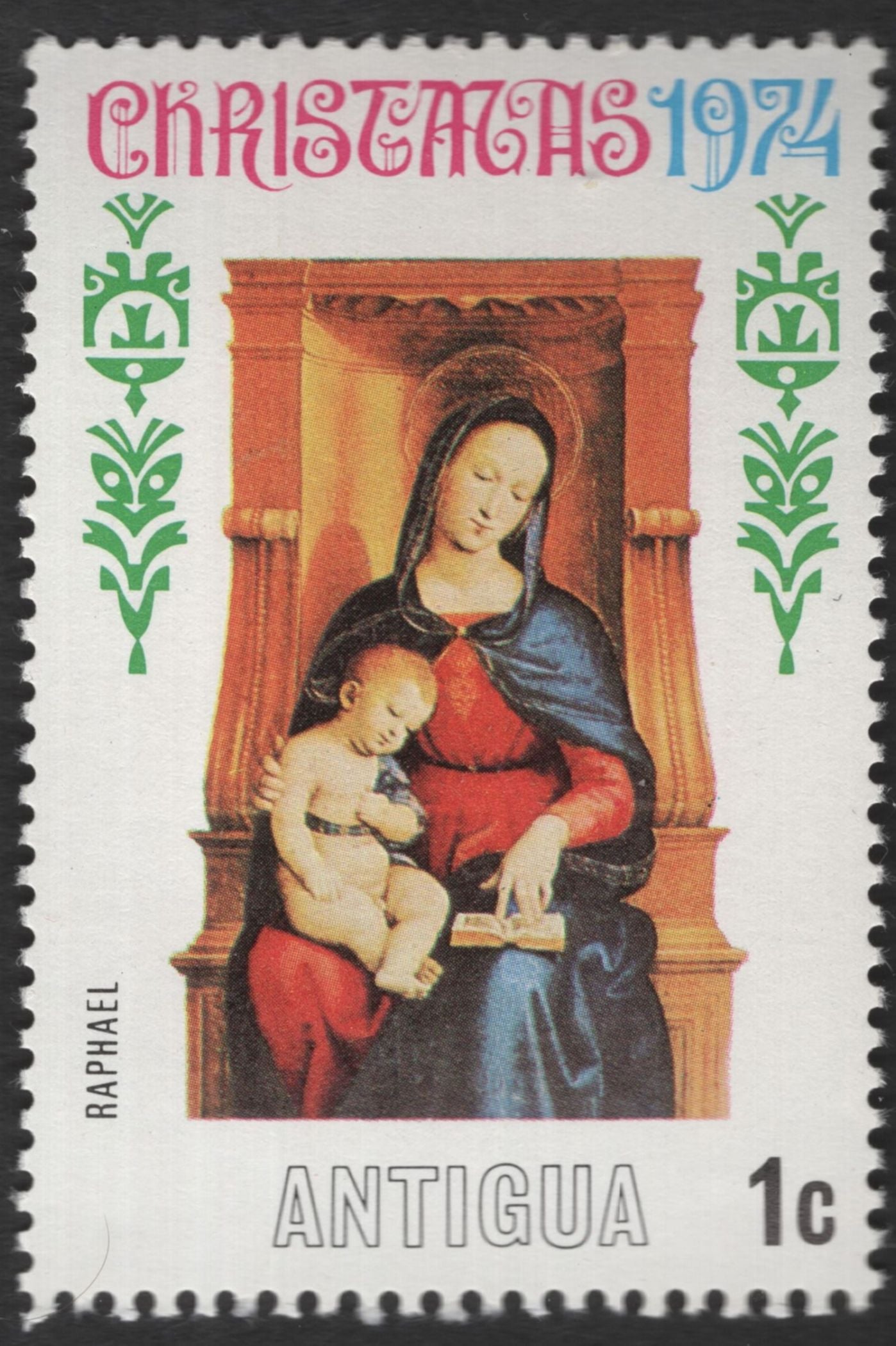 SCG11955 - Antigua 1974 Christmas – Madonna and Child Masterpieces Set