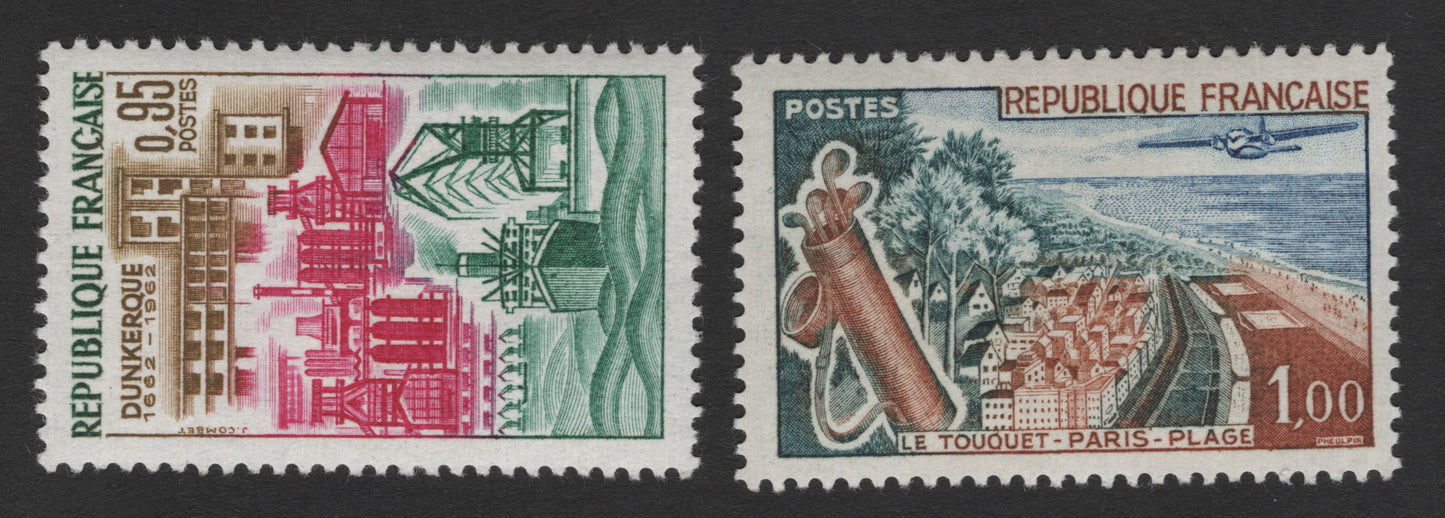 SCG11938 - France Industrial Progress & Tourism Heritage Stamp Pair