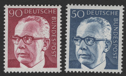 SCG11941 - West Germany Theodor Heuss Definitive Pair – 50pf & 90pf