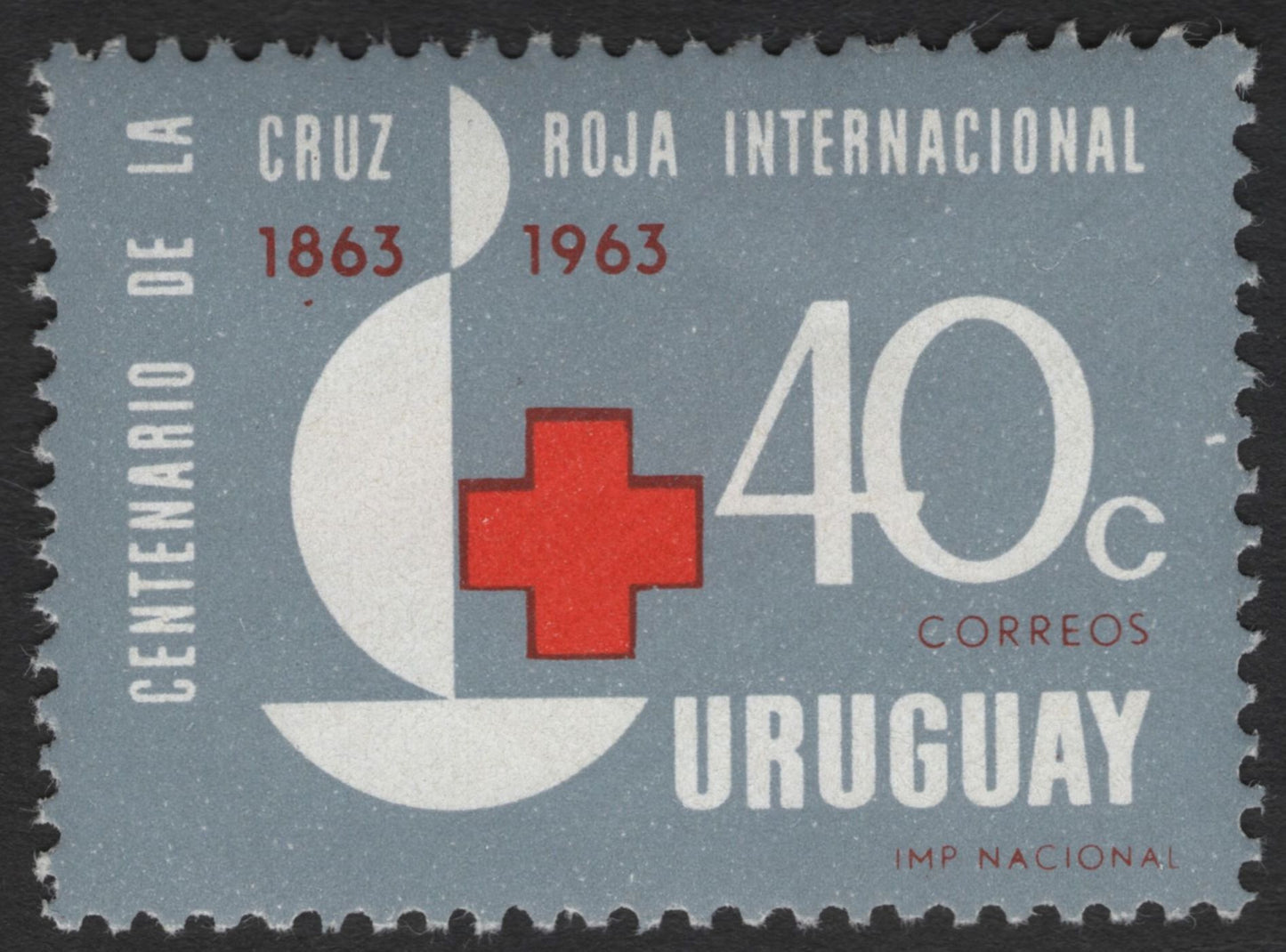 SCG11933 - Uruguay 1963 International Red Cross Centenary Commemorative Pair