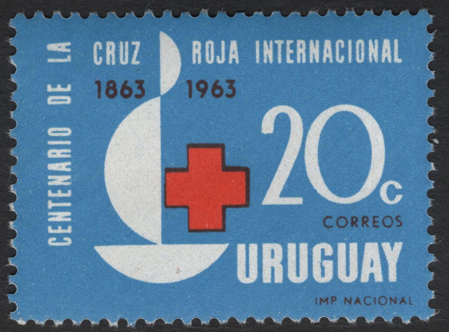 SCG11933 - Uruguay 1963 International Red Cross Centenary Commemorative Pair