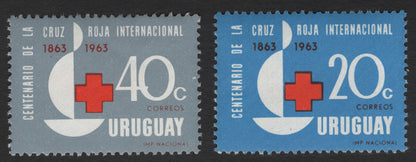 SCG11933 - Uruguay 1963 International Red Cross Centenary Commemorative Pair