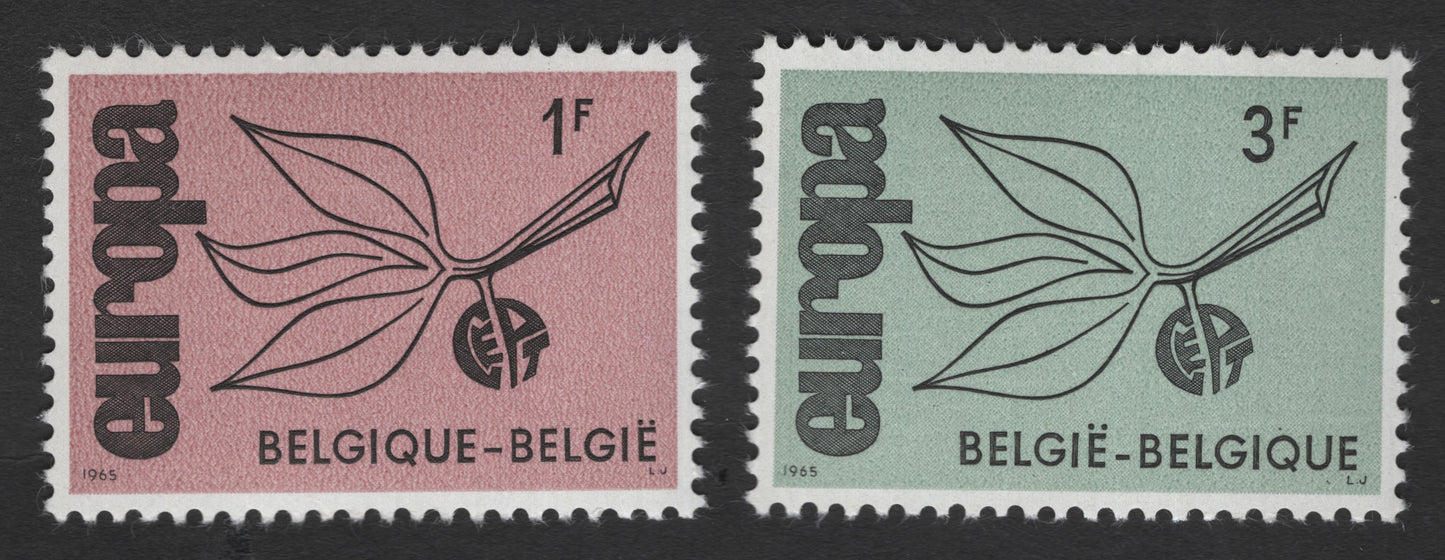 SCG11936 - Belgium 1965 Europa (CEPT) Symbol Issue – 1F & 3F Pair