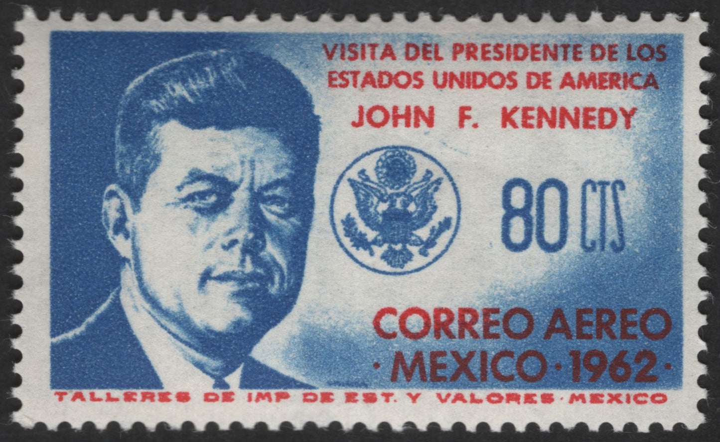 SCG12415 - Mexico 1962 – John F. Kennedy Presidential Visit (80 Cts Airmail)
