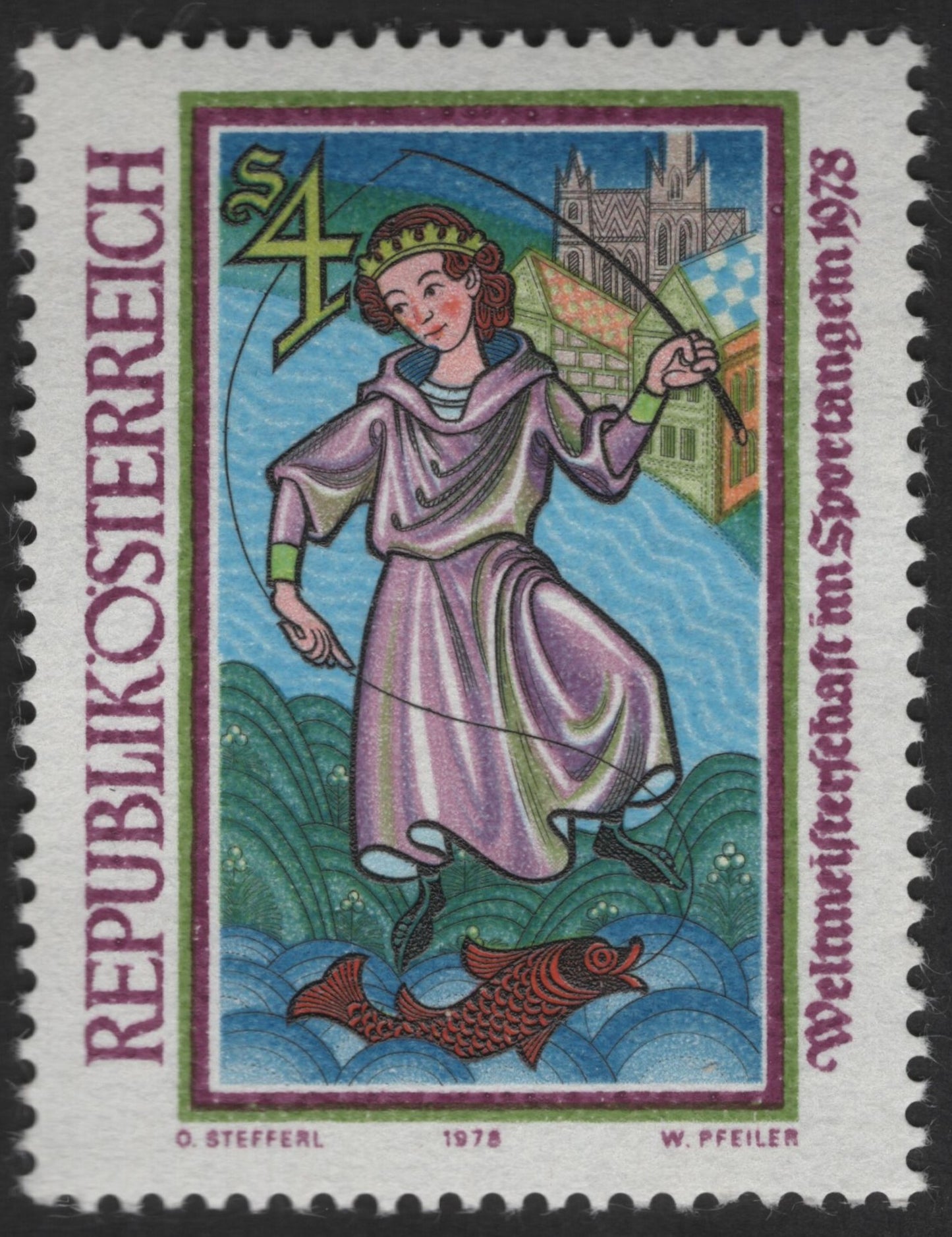 SCG12435 - Austria 1978 – 4 Schilling Medieval Figure (Wachau Legend Theme)
