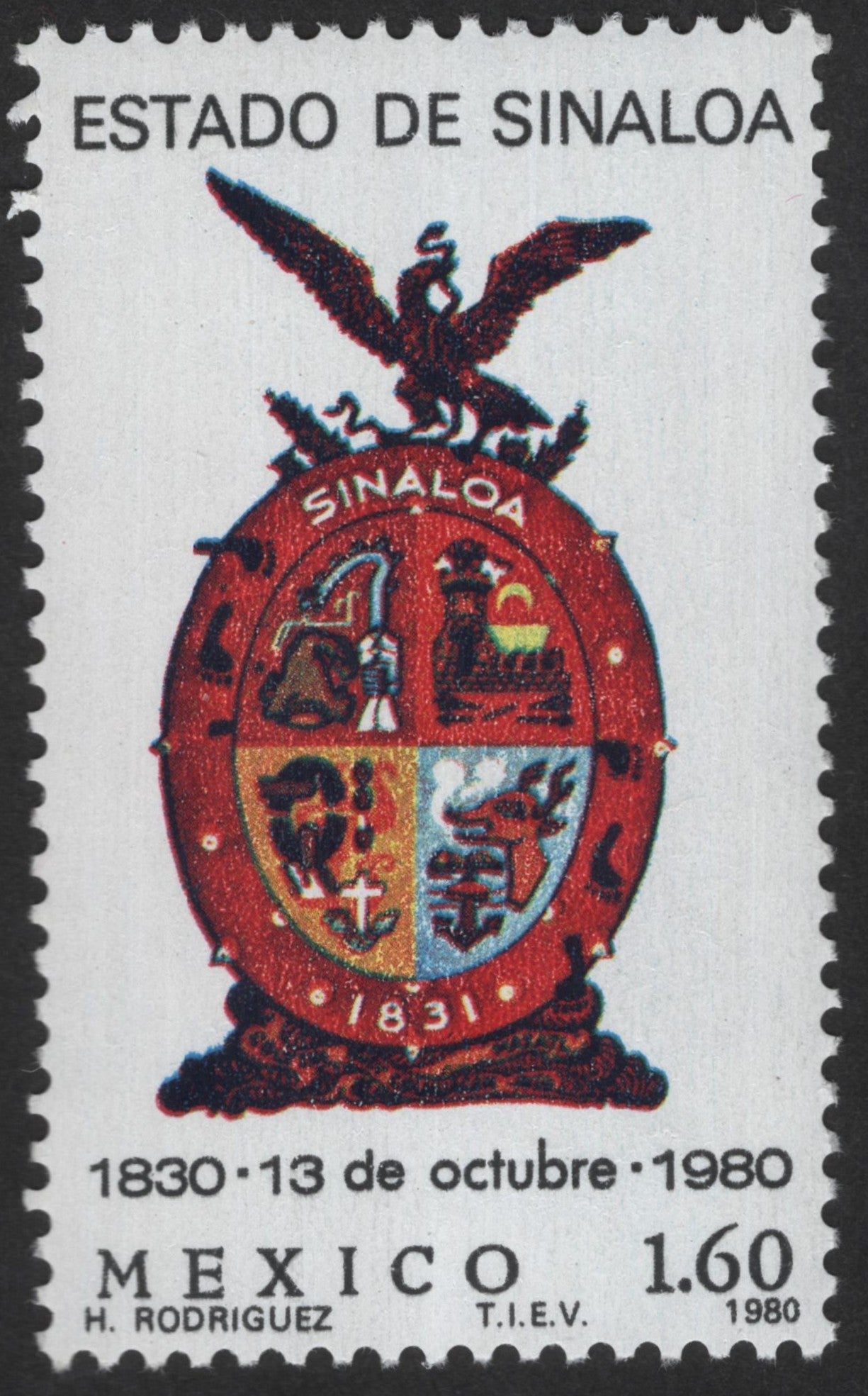 SCG12438 - 🇲🇽 Mexico 1980 – State of Sinaloa Sesquicentennial (1830–1980)
