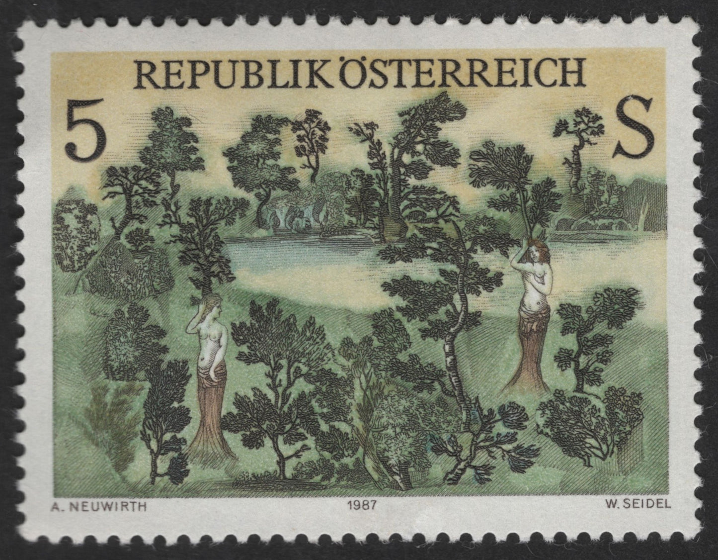 SCG12448 - Austria 1987 – Mythological Forest Nymphs (5 Schilling)