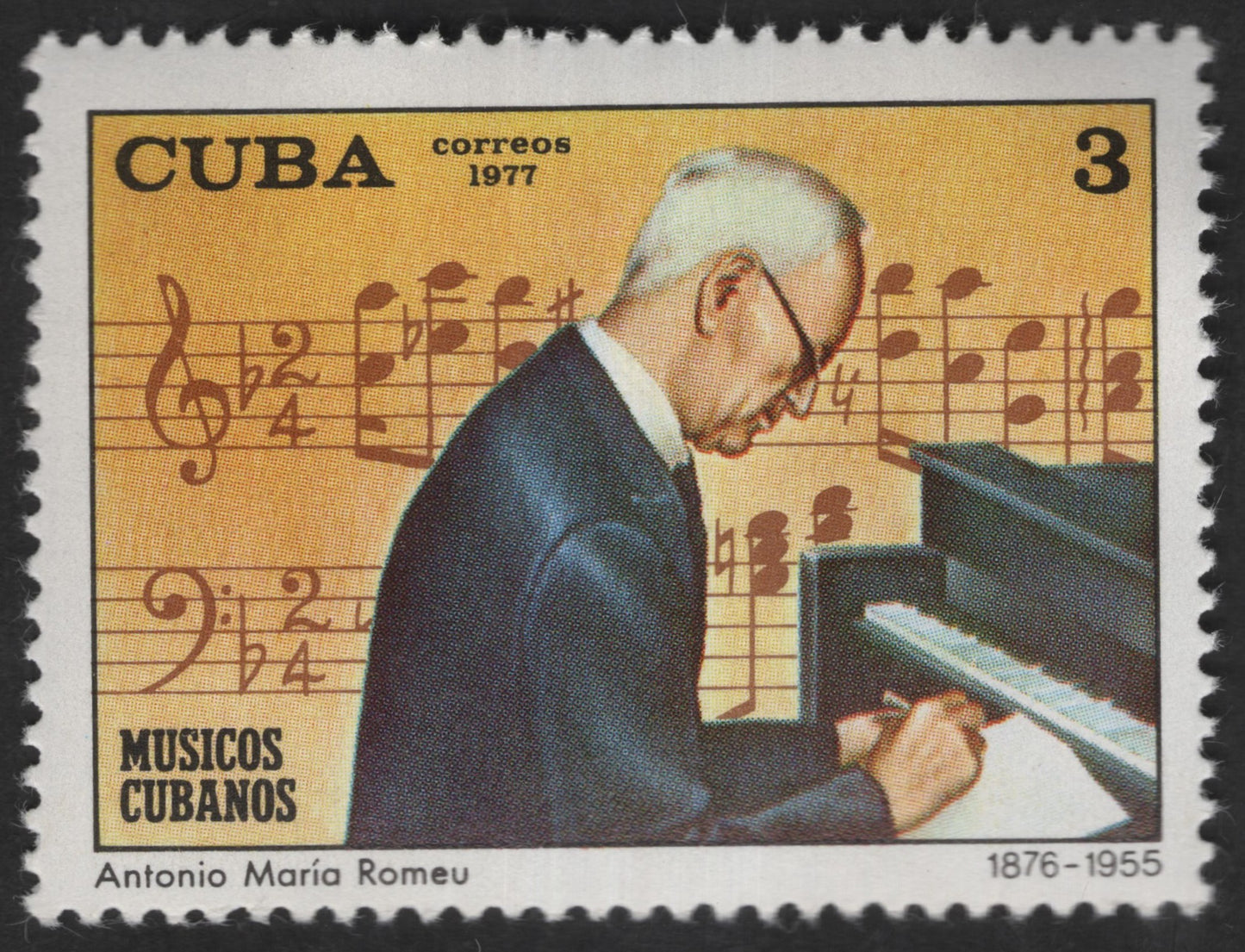SCG12496 - Cuba 1977 – Antonio María Romeu, Cuban Musicians Commemorative Stamp