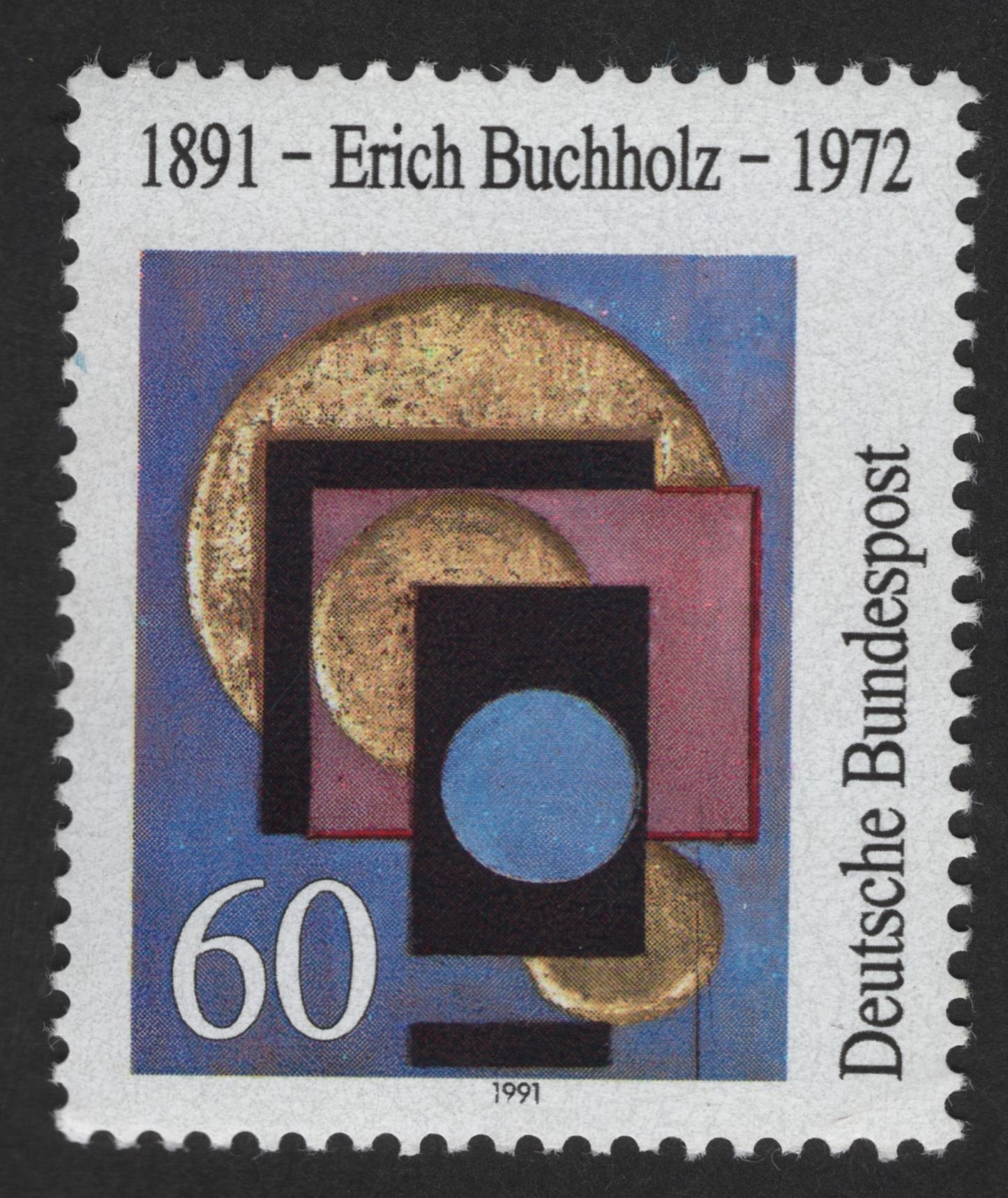 SCG12526 - Germany 1991 – Erich Buchholz Birth Centenary Commemorative Stamp