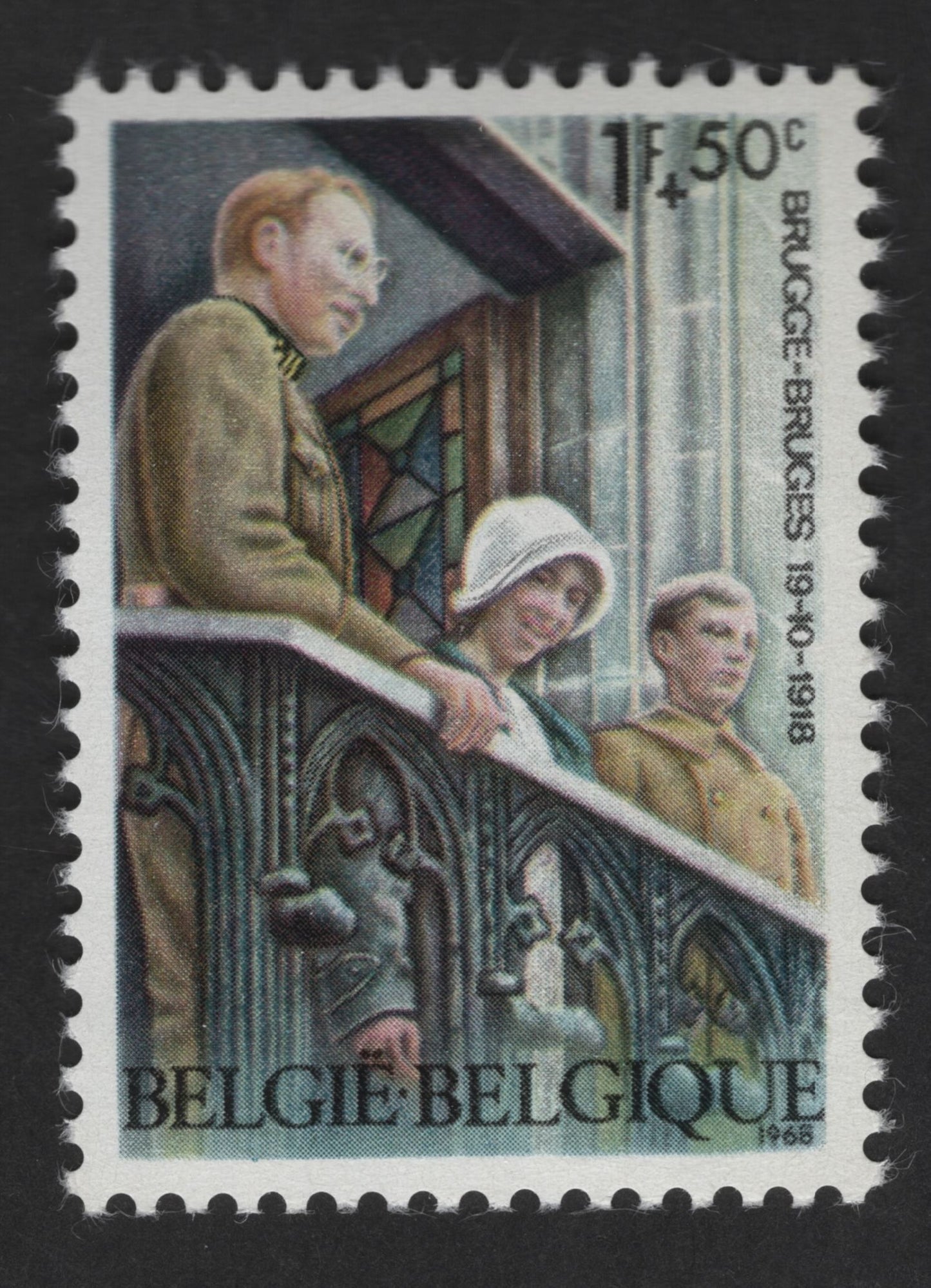 SCG12538 - Belgium 1F50 Brugge 1918 Historical Commemoration Stamp