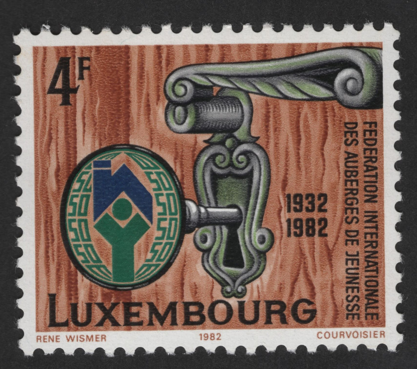 SCG12544 - Luxembourg 1982 – International Youth Hostels Federation (FIYTO) 4F Stamp