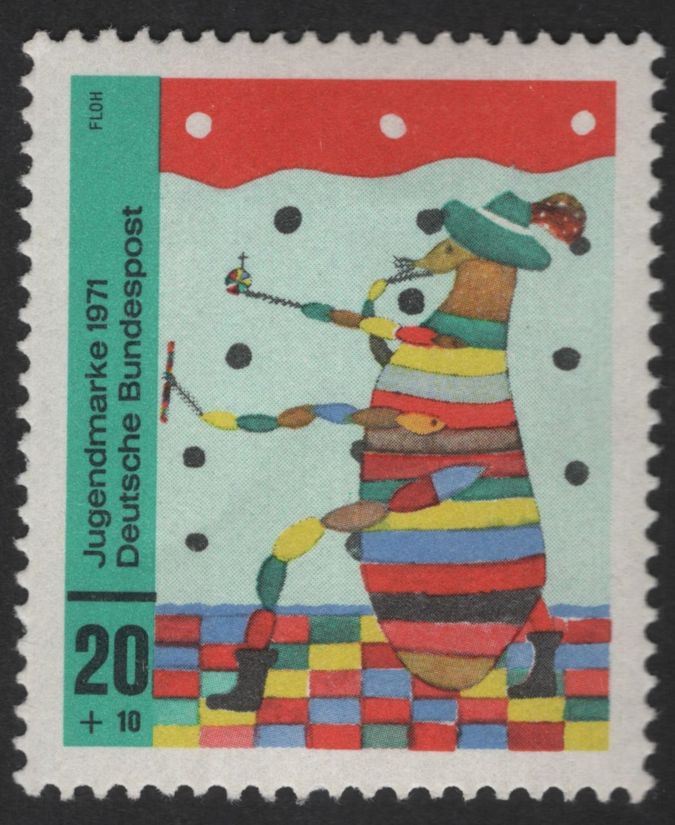 SCG12385 - Germany 1971 – Jugendmarke (Youth Welfare) Snowman – 20+10 Pfennig