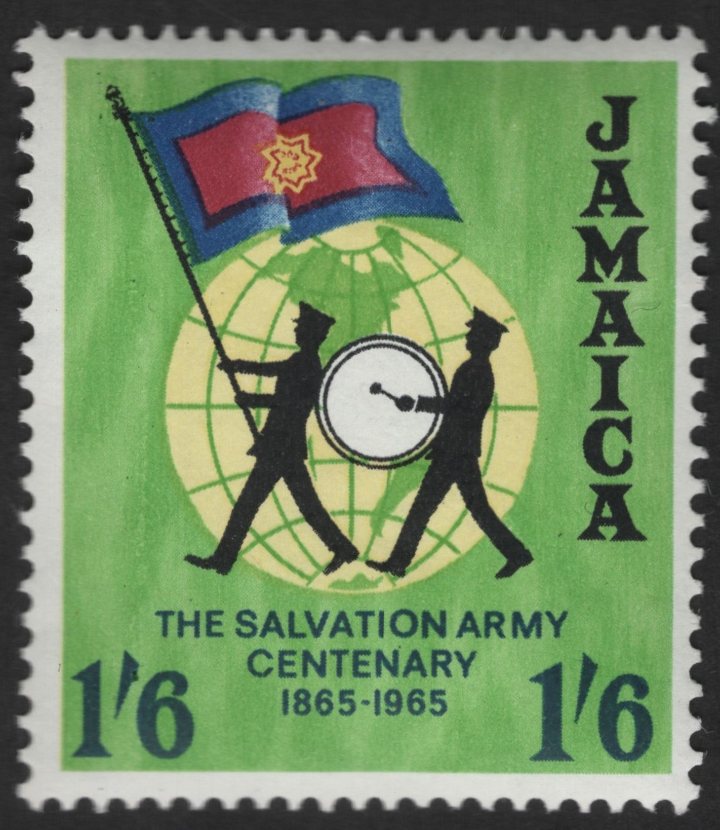 SCG12387 -  Jamaica – The Salvation Army Centenary (1865–1965) – 1/6 Stamp