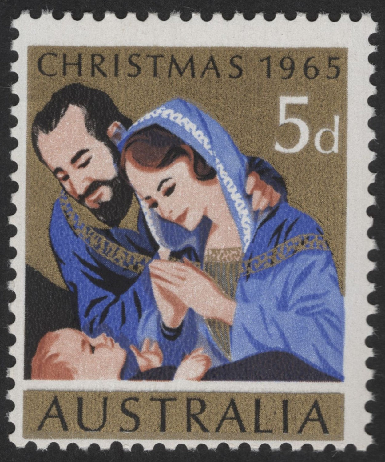 SCG12388 - Australia 1965 – Christmas Holy Family (5d)