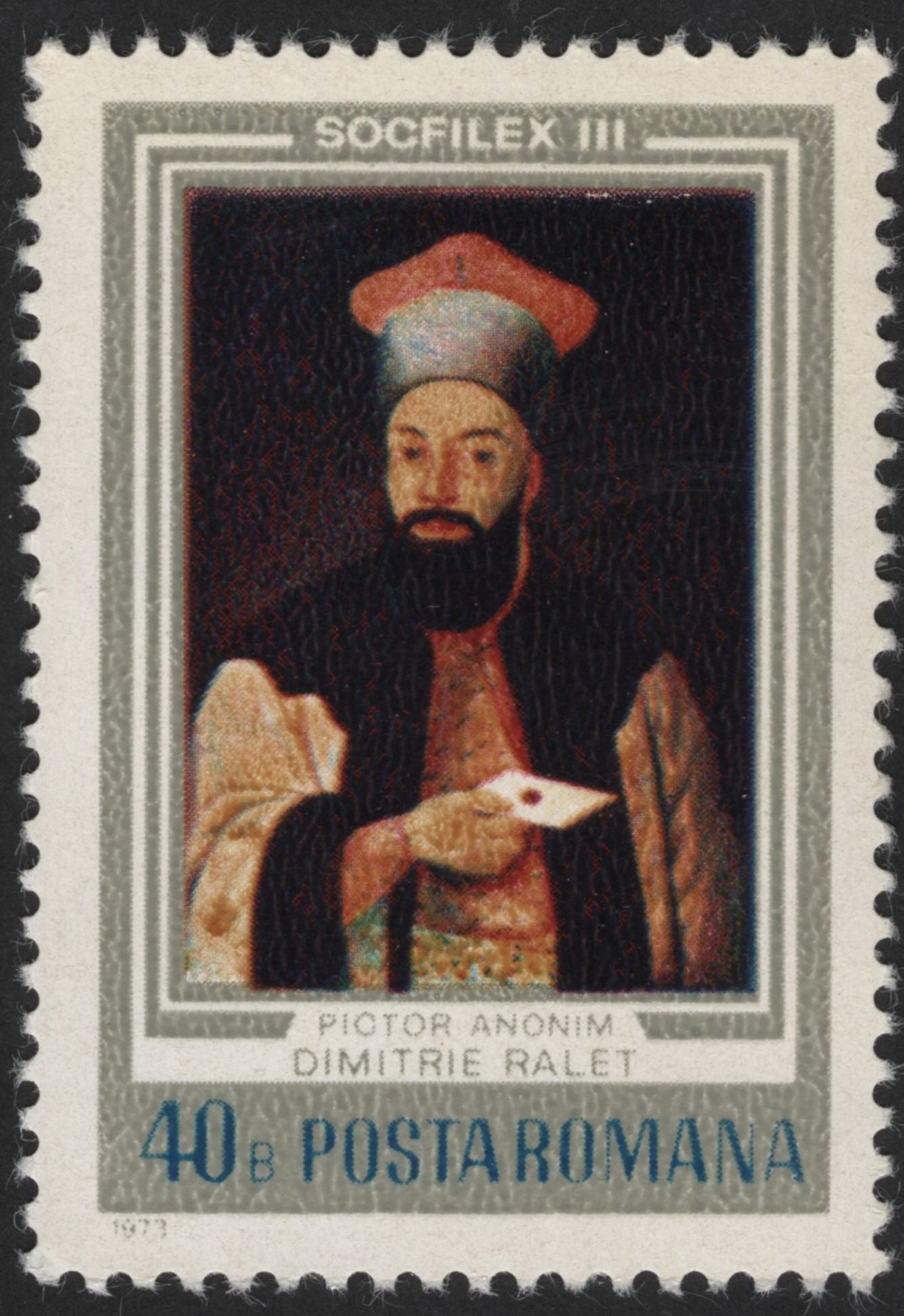 SCG12206 - Romania 1973 SOCFILEX III Art Portraits – Historical Romanian Figures Set