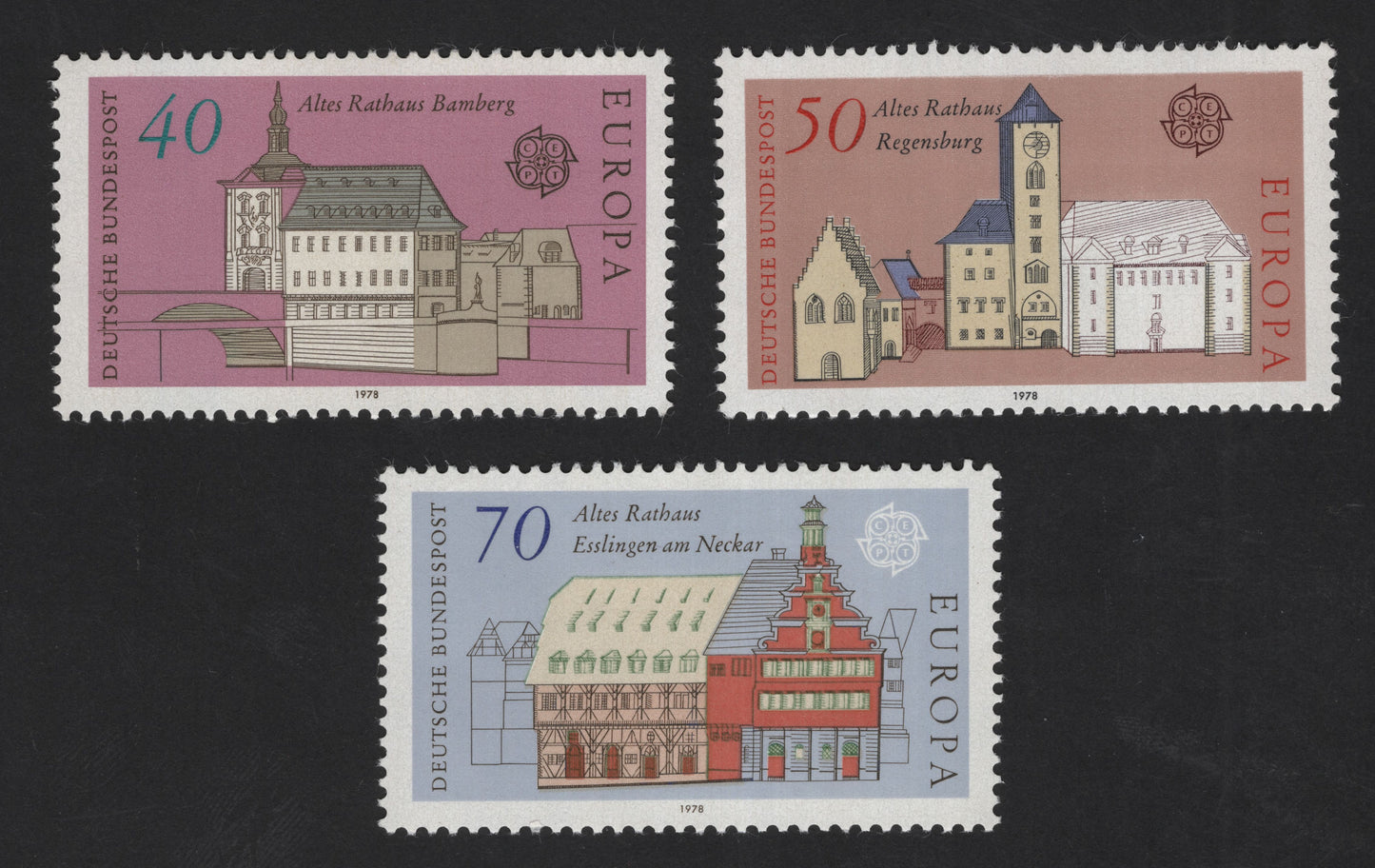 SCG12208 - Germany 1978 Europa CEPT – Historic Town Halls (Complete Set)