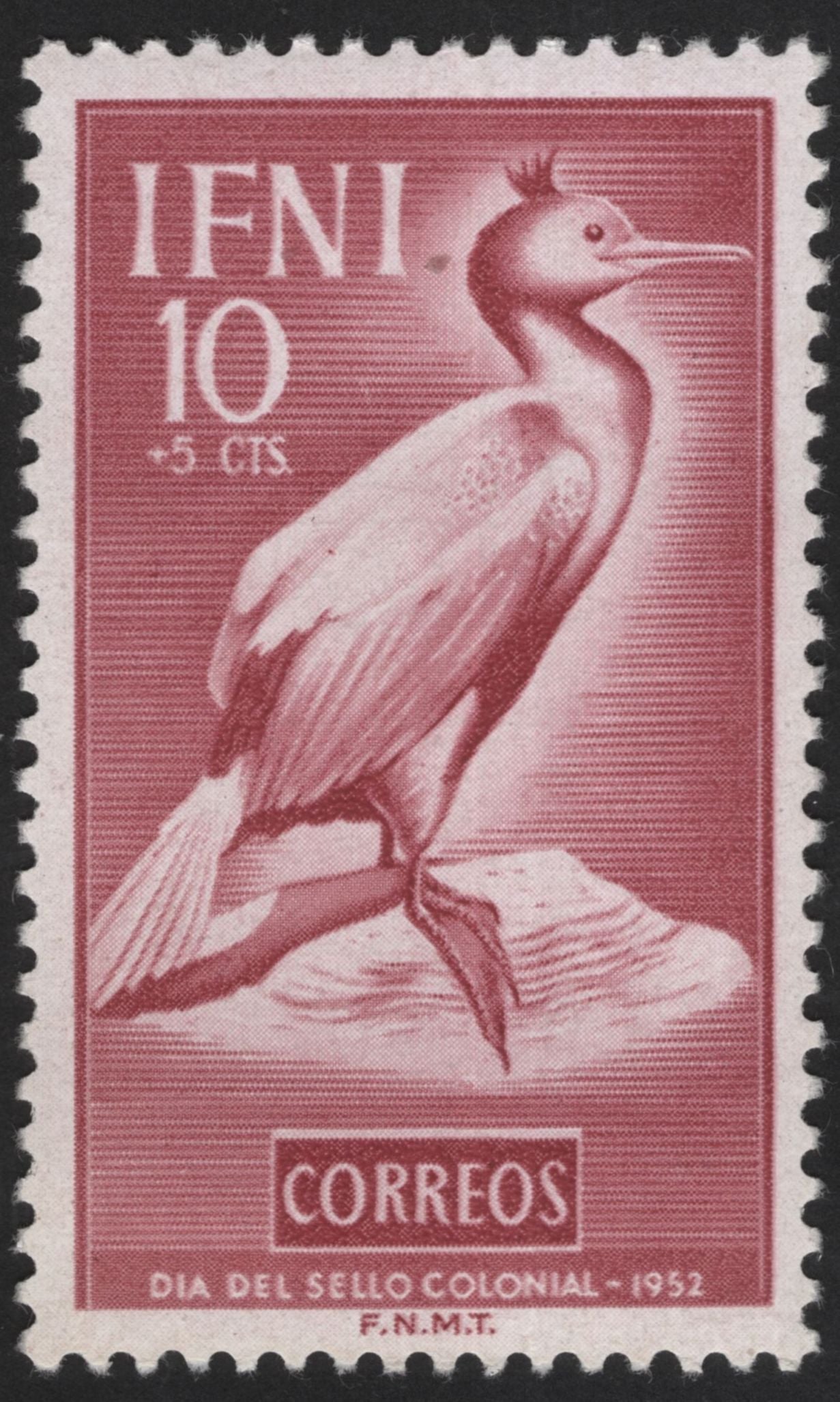 SCG12212 - Ifni (Spanish Sahara) 1952 “Día del Sello Colonial” Cormorant Bird Definitive Set
