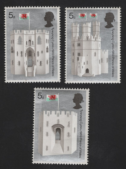 SCG12214 - United Kingdom 1969 Prince of Wales Investiture – Welsh Castles (5d Series)
