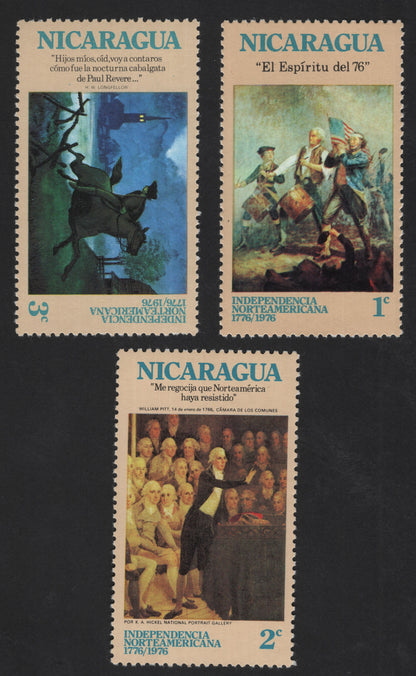 SCG12215 - Nicaragua 1976 North American Independence Bicentennial Commemorative Set