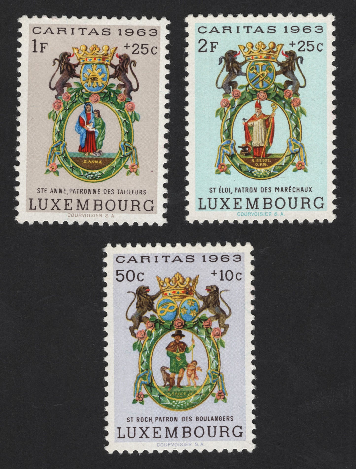 SCG12219 - Luxembourg 1963 Caritas – Patron Saints Charity Set