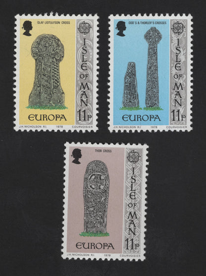 SCG12220 - Isle of Man 1978 Europa – Historic Celtic Crosses (11p) Set