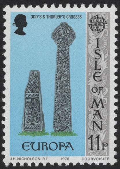 SCG12220 - Isle of Man 1978 Europa – Historic Celtic Crosses (11p) Set