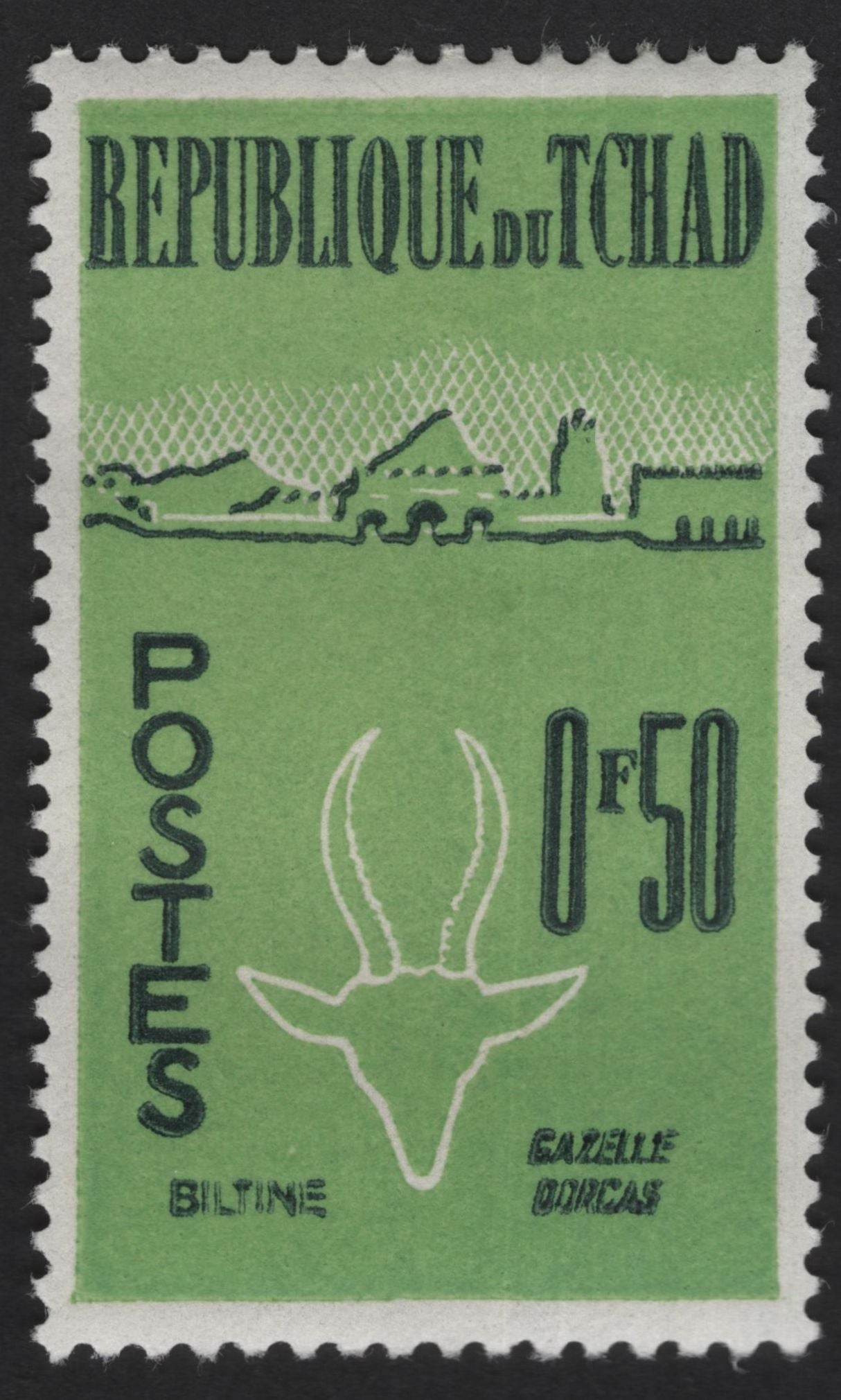 SCG12227 - Chad 1960s Wildlife and Regional Landscapes Definitive Series (Elephant, Gazelle, Lion)