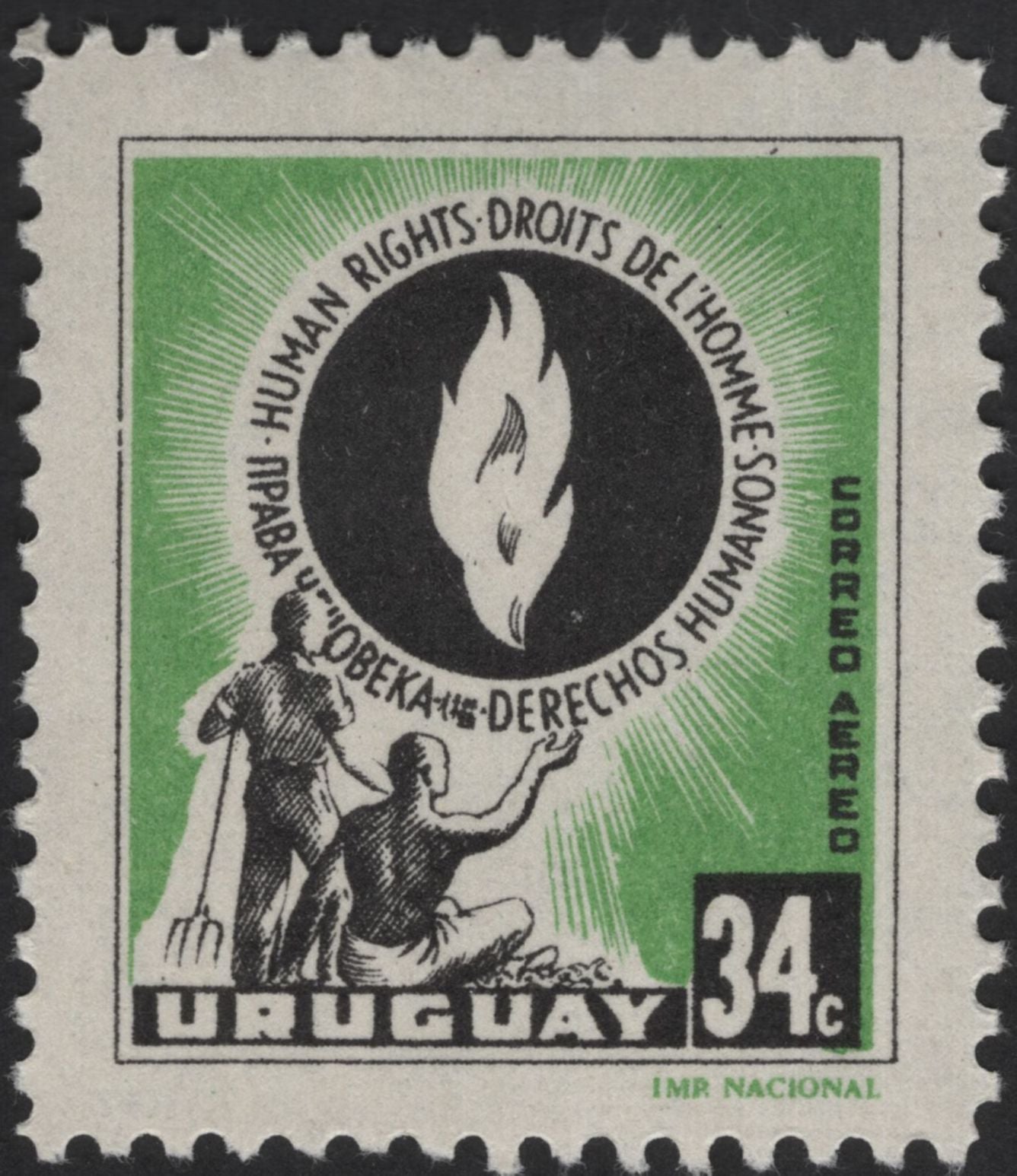 SCG12228 - Uruguay Human Rights “Flame of Freedom” Commemorative Stamp Set