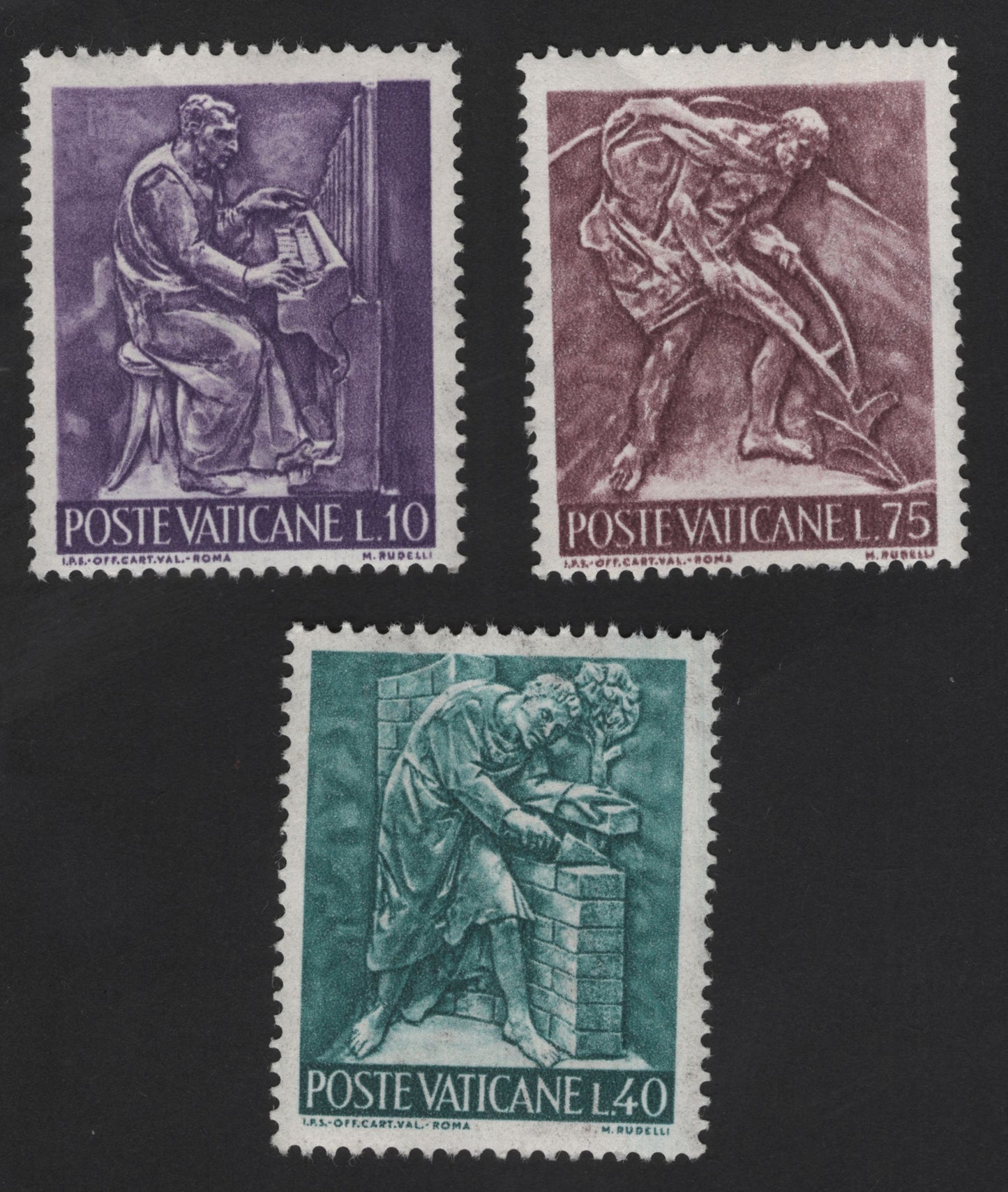SCG12229 - Vatican City Sculptural Craftsmen Series (L.10, L.40, L.75)