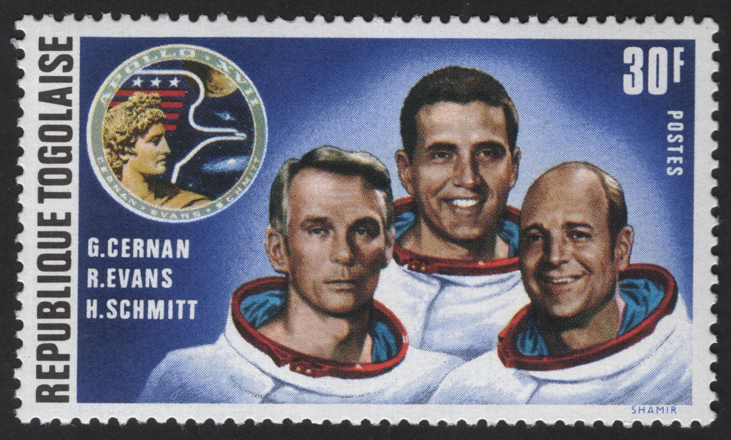 SCG12238 - Togo Apollo 17 Space Exploration Commemorative Set (1972)